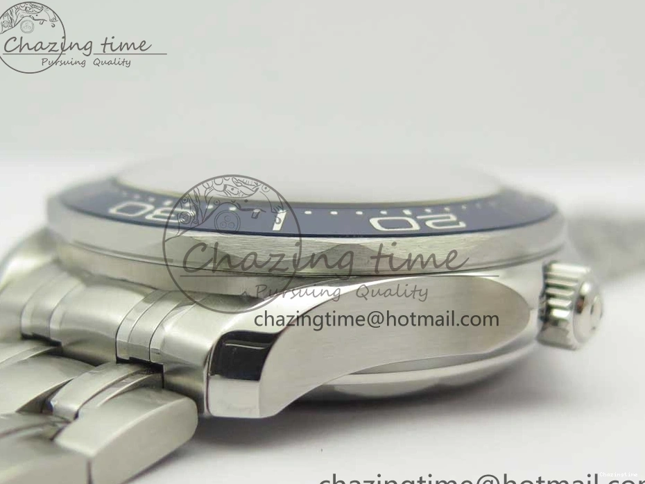 0301 ZeroBulk 2018 Seamaster Diver 300M OMF Best Edition Blue Ceramic Blue Dial on SS Bracelet A8800 (Black Balance Wheel) 7957